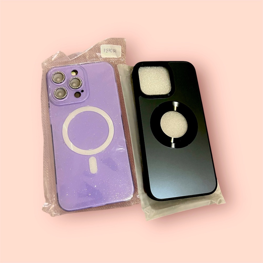2/Purple and Black Phone Case